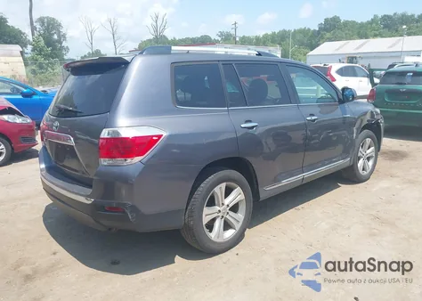 2013 Toyota Highlander Limited V6 z USA, uszkodzony, nr VIN 5TDDK3EH9DS273940